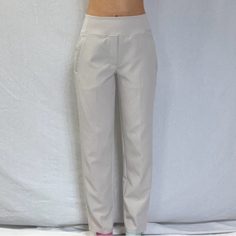 Women's High-Waist Straight-Leg Pants - Cream